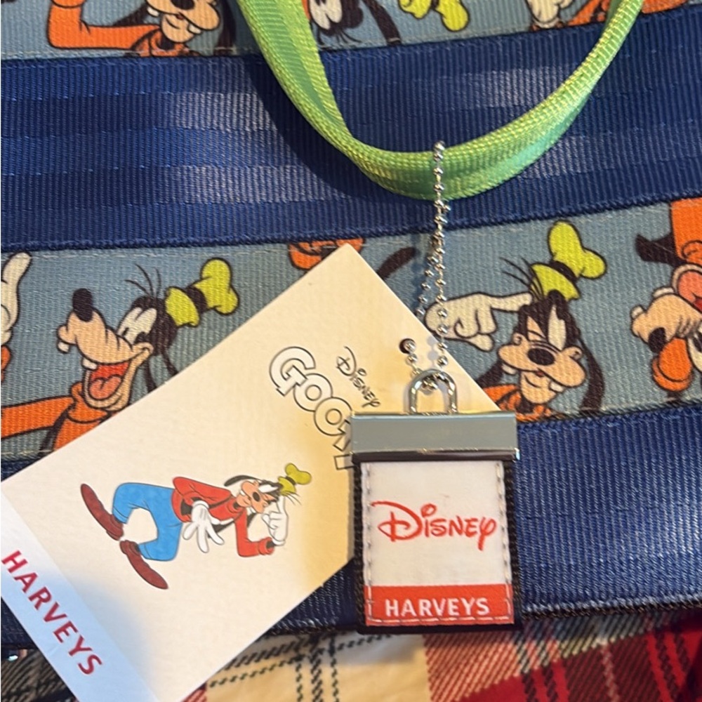 Character Print Tote Bag in Blue and Green - Picture 3 of 8
